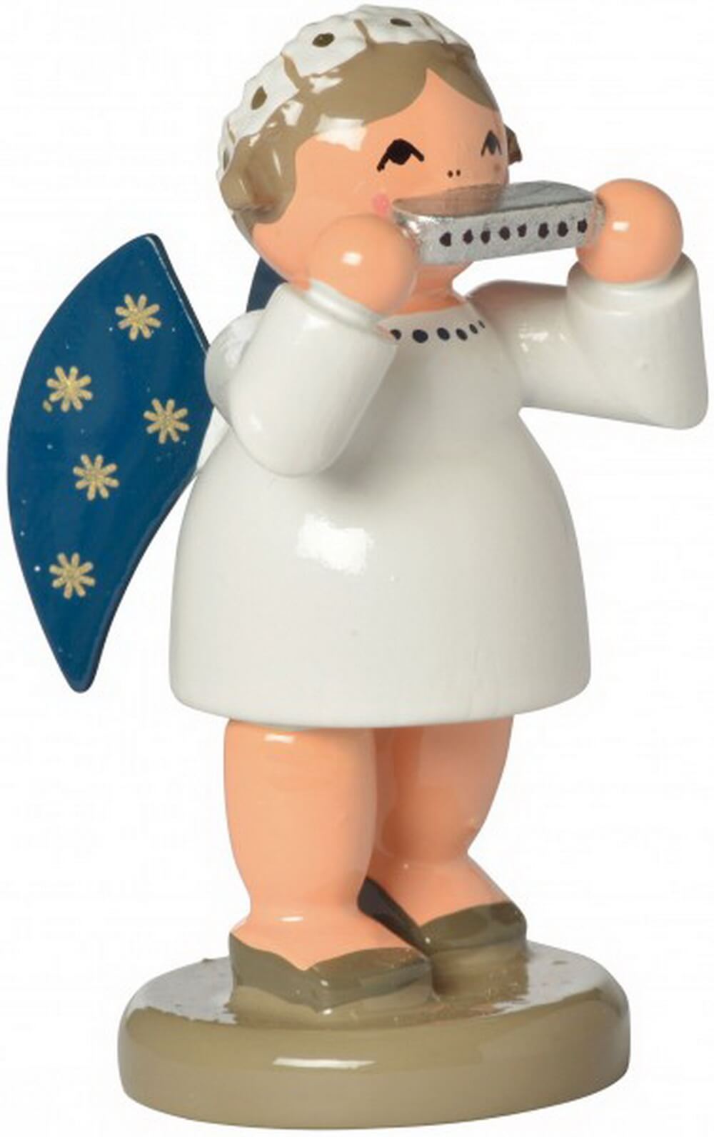 Christmas angel with harmonica, 5 cm from KWO