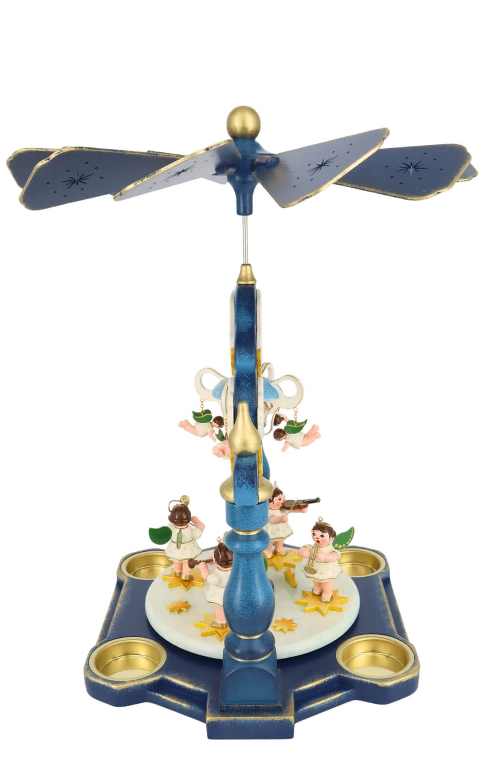 Christmas pyramid with angel orchestra 35 cm (13.78 inch), colorful by Hubrig Volkskunst_3
