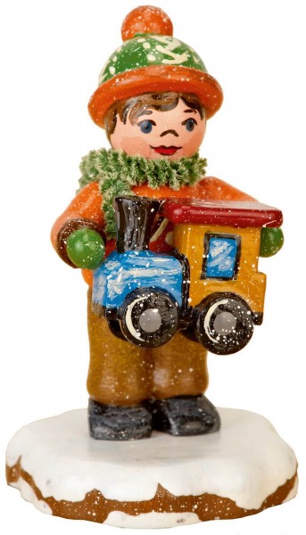 German Figurine - Winter Kid Paulchens Weihnachtswunsch 8 cm, Hubrig Volkskunst GmbH Zschorlau/ Erzgebirge