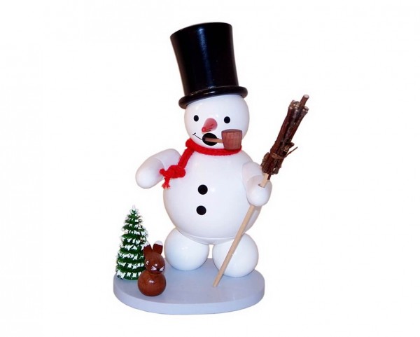 Smoking man snowman with top hat, 12 cm, colored by Ralf Zenker