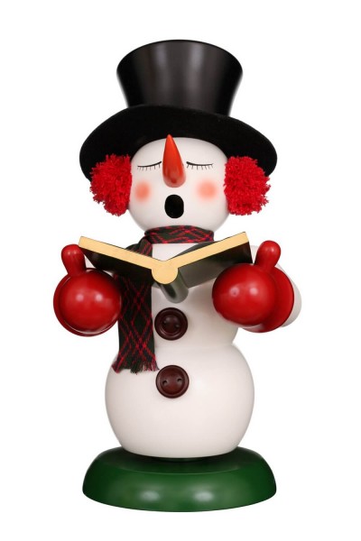 German Incense Smoker snowman singer, 60 cm, Christian Ulbricht GmbH & Co KG Seiffen/ Erzgebirge