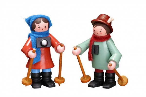Miniature winter hike, 2 parts, colored, 6 cm by Romy Thiel