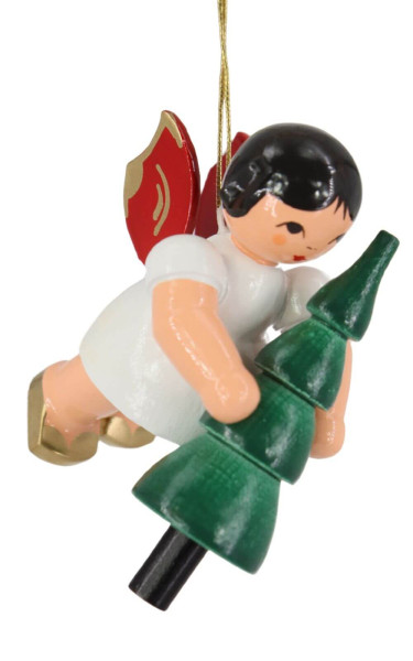 Hovering angel with Christmas tree and red wings by Figurenland Uhlig GmbH_1