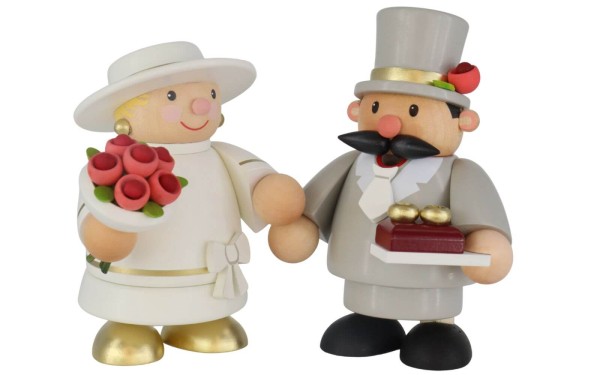 Smoking man bride and groom, 10 cm by KWO
