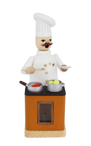 Smoking Man TV Chef, 18 cm / 7 inch, colored by Richard Glässer_1