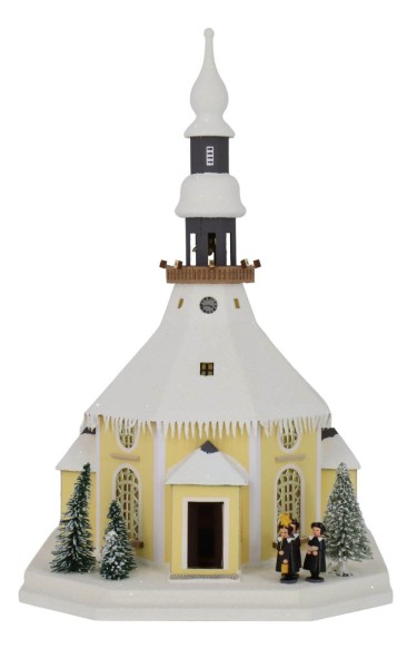 Lichterhaus Seiffener Kirche mit Weihnachtsbaum von Birgit Uhlig