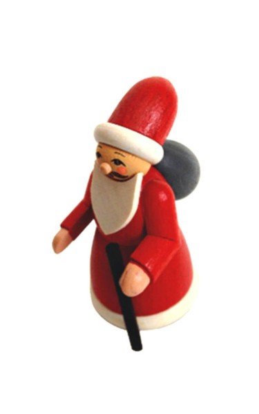 Weihnachtsmann, bunt, 6 cm, Spielwarenmacher Günther Seiffen/ Erzgebirge