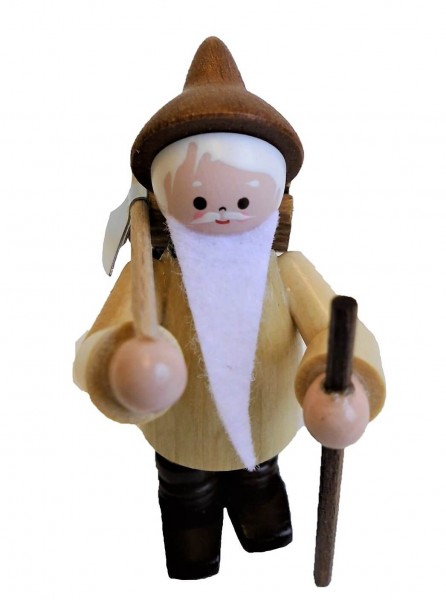 Miniature forest gnome, 6 cm, natural by Romy Thiel