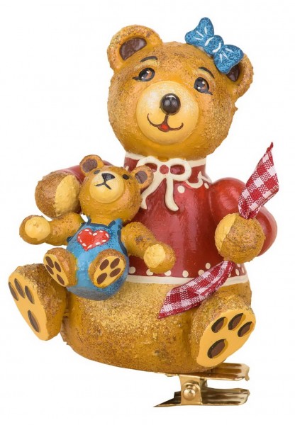 Christbaumschmuck Baumclipser Teddy Annis Ollibär von Hubrig Volkskunst