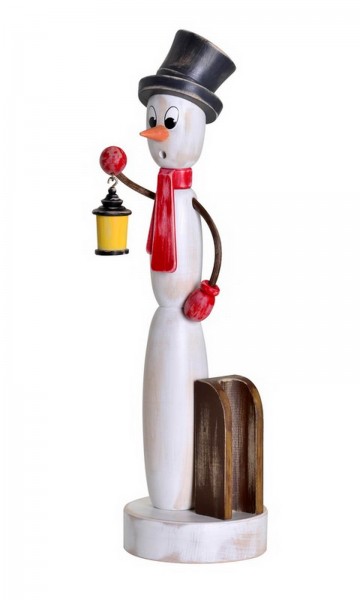 Smoking man Shabby Chic snowman, 40 cm by KWO