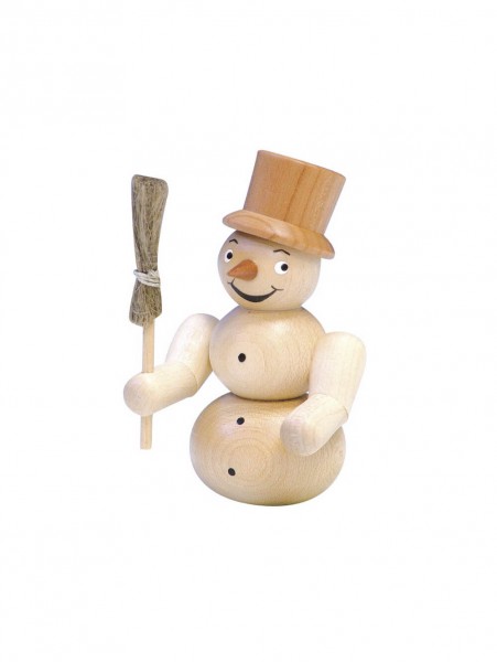 Schneemann mit Besen, natur, 9 cm von Knuth Neuber