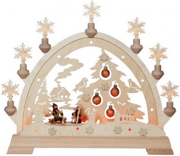 Candle arch Christmas tree with figures, 48 cm by KWO
