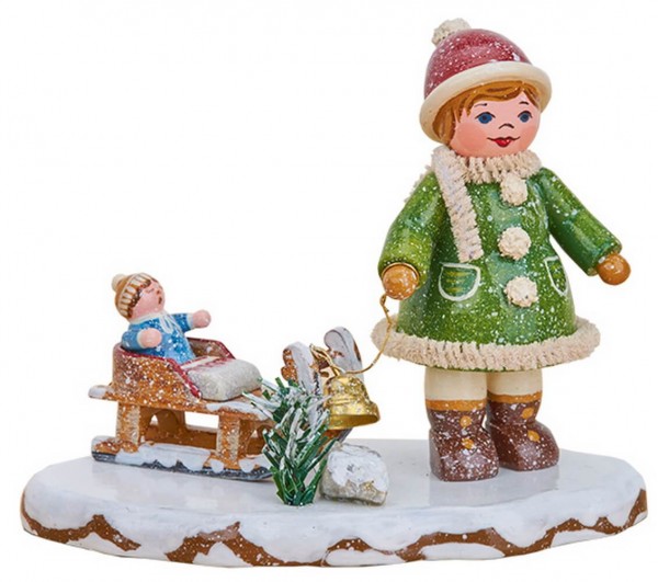 Winter child Oh, it snows, it snows, 7 cm by Hubrig Volkskunst