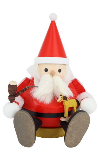 Räuchermännchen Weihnachtsmann sitzend, 15 cm, farbig von Richard Glässer_1