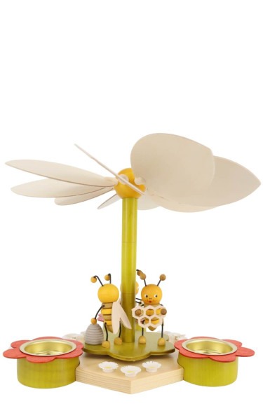 Teelichtpyramide mit Bienen, 19 cm von Ralf Zenker