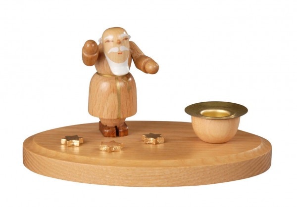 Kerzenhalter Petrus, natur, 11 cm von Albin Preißler