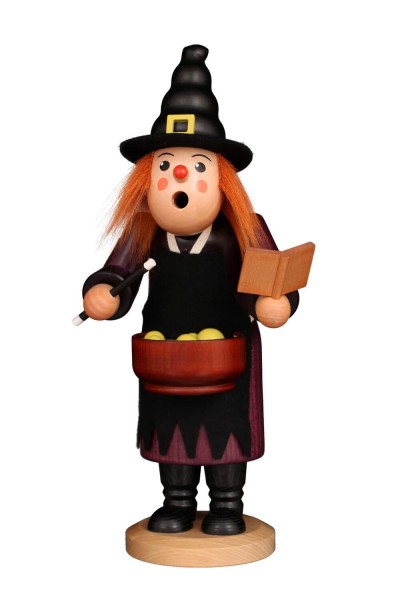 Smoking Figure Witch, coloured, 31 cm (12.2 inch) by Christian Ulbricht, Made in Germany – A Touch of Enchantment for Your Home