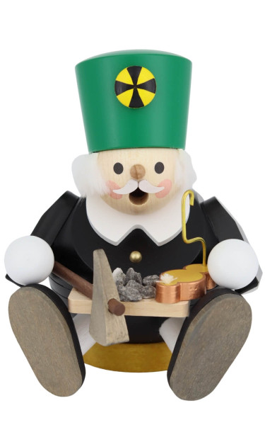 Incense burner - Round smoking man miner, seated by Richard Glässer_3