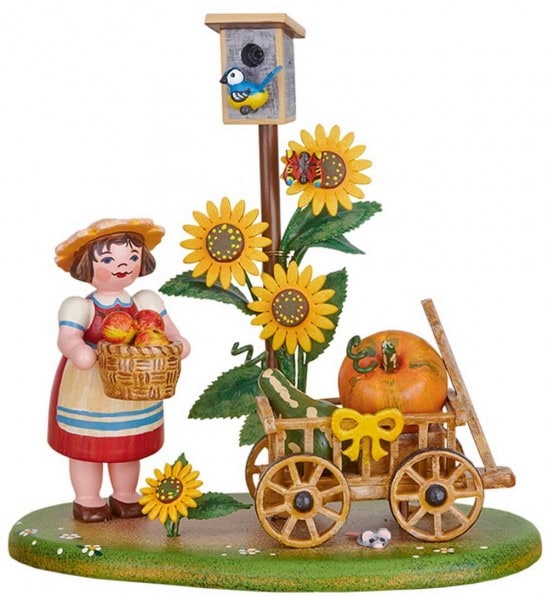 Miniature Landidyll harvest wagon by Hubrig folk art