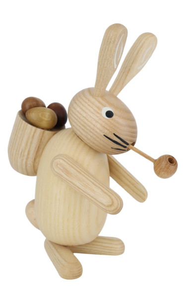Hase, rauchend, natur, 18 cm von Jan Stephani_2