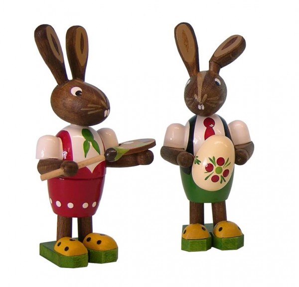Easter bunny - Pair of egg painters by Figurenland Uhlig GmbH