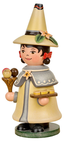 Luxury Smoker Gnome Figurine – Vanilla, 14 cm / 5.51 in, Handcrafted in Germany by Hubrig