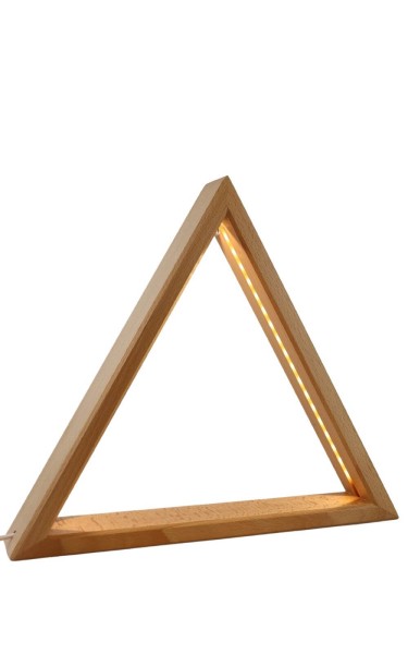 LED lighted triangle, unstaffed, natural, 36 cm by CHG Leuchten_1