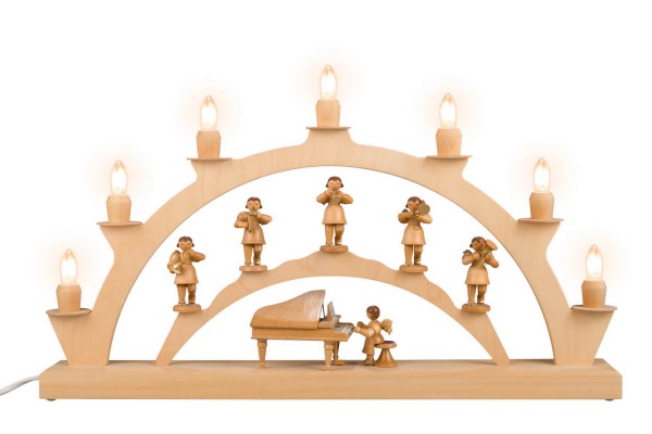 Candle arch musician angels with instruments, 50 cm by SEIFFEN.COM