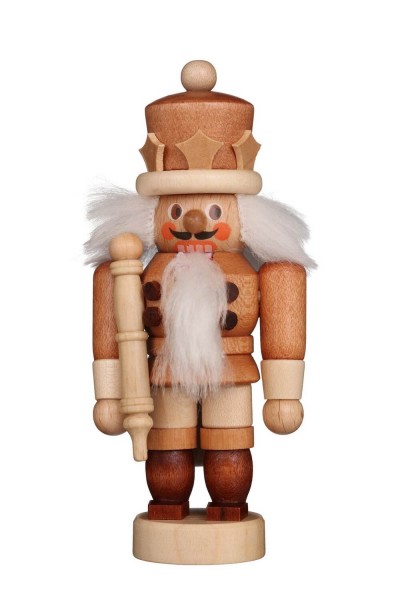 nutcracker mini King nature, 10,5 cm, Christian Ulbricht GmbH & Co KG Seiffen/ Erzgebirge