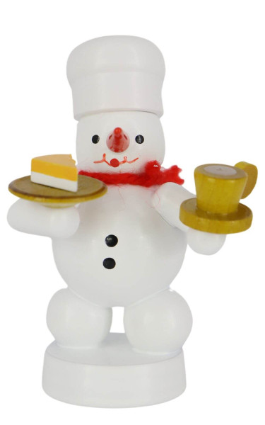 Snowman baker with coffee and cake, 8 cm by Volker Zenker_1