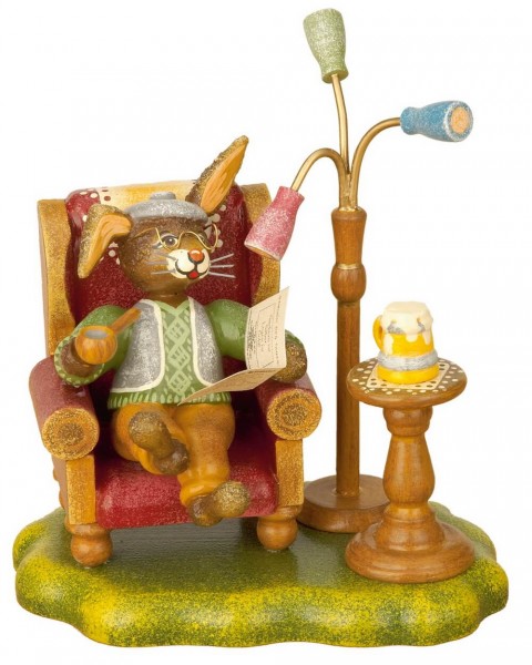 Easter bunny grandpa, 10 cm from Hubrig folk art