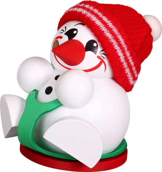 Smoking man - ball smoking man Cool-Man with sliding board, 9 cm by Seiffener Volkskunst eG