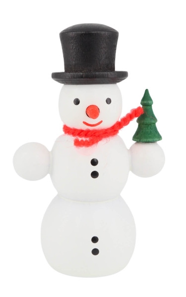 Snowman with tree, 6 cm / 2,3 inches from SEIFFEN.COM