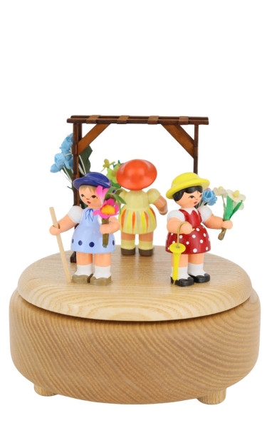 Music box with 3 flower children, natural, by Figurenland Uhlig GmbH_1