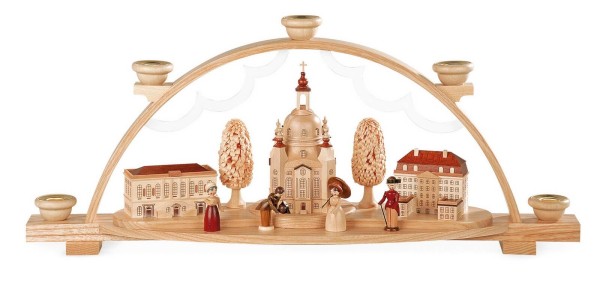 German Candle Arch Frauenkirche Dresden for Wax Candles, 47 cm / 18.5 in by Müller Kleinkunst