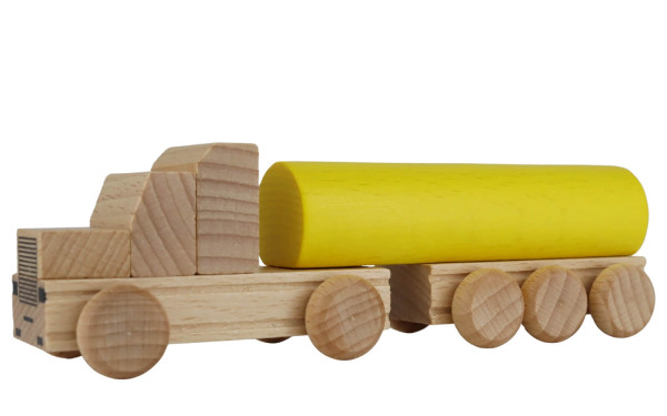 Holzauto US Truck Tanker, farbig von Ebert GmbH_1