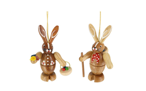 Osterhasenpaar zum Hängen, natur von Knuth Neuber_1