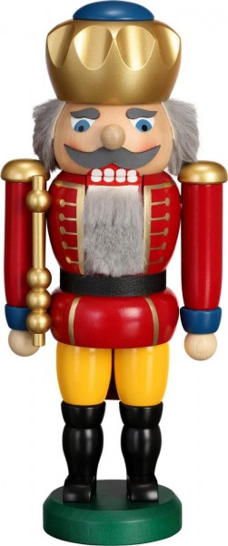 Nussknacker König, rot, 25 cm von Seiffener Volkskunst eG