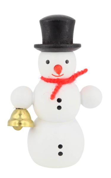 Snowman with bell, 6 cm / 2,3 inches from SEIFFEN.COM