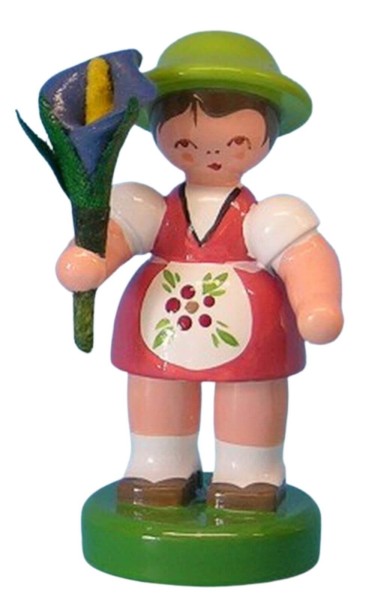 Miniature flower girl, pink/green by Figurenland Uhlig GmbH