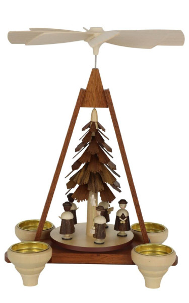 Christmas pyramid with currende, 29 cm, natural by Müller Kleinkunst_1