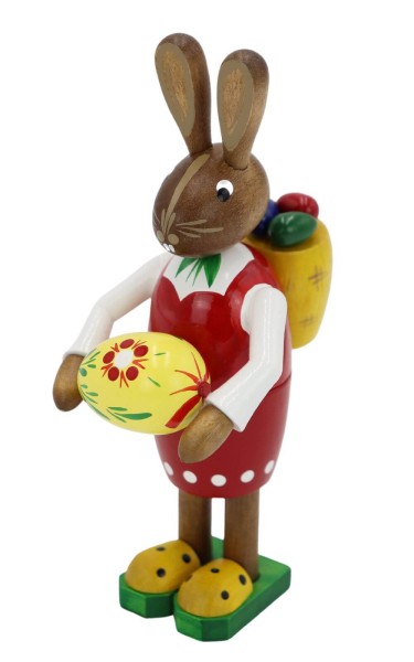 Easter bunny woman with basket and large Easter egg, 15 cm by Figurenland Uhlig GmbH_1