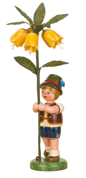 Blumenkind Junge mit Kaiserkrone von Hubrig Volkskunst