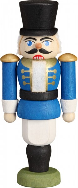 Christmas tree decoration nutcracker hussar, blue by Seiffener Volkskunst