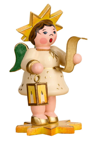 Christmas Angel Star Child Good News, 5 cm by Hubrig Volkskunst