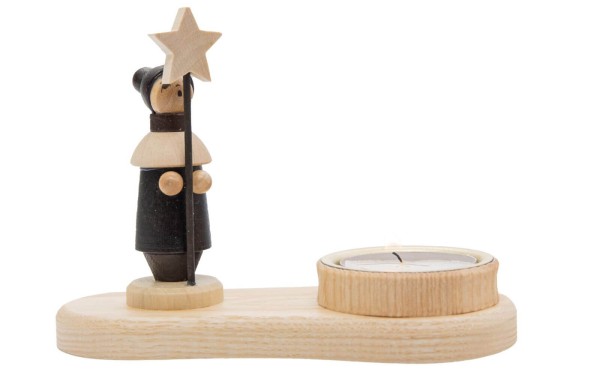 Candle holder for tea lights with star singer by Spielwarenmacher Günther