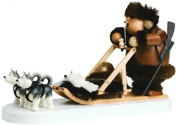 Räuchermännchen Eskimo mit Hundeschlitten, 21 cm von KWO