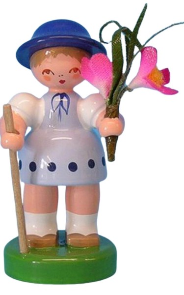 Miniature flower girl, light blue/blue by Figurenland Uhlig GmbH