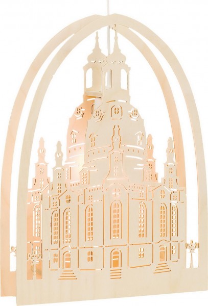 KWO Fensterbild Motiv Dresdener Frauenkirche elektrisch beleuchtet