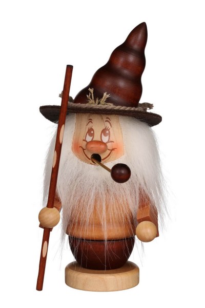 German Incense Smoker gnome with bar, 16,5 cm, Christian Ulbricht GmbH & Co KG Seiffen/ Erzgebirge